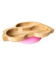Eco Rascals Bamboo Car Plate - Pink & Brown