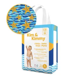 Kim & Kimmy Swim Pants Starfish Splash Large - 15 Pieces