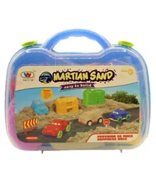Martian Sand Vehicle with Traffic Sign Magic Sand - Multicolour