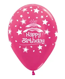 Sempertex Happy Birthday Round Latex Balloons - 50 Pieces