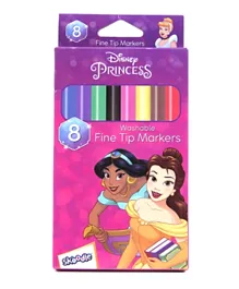 Skoodle Disney Princess Fine Tip Washable Markers - 8 Pieces