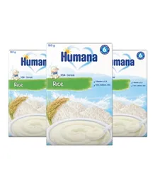 Humana Baby Milk Cereal Rice Pack of 3 - 180g Each