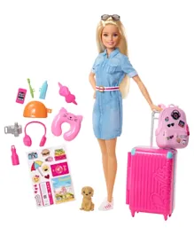 Barbie Doll And Accessories Travel Lead Doll - Multicolour