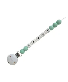 Littlemico Personalised Silicone Pacifier Holder - Mint