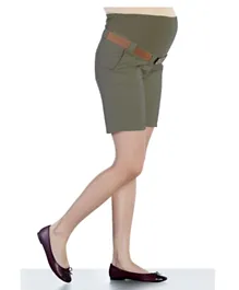 Bella Mama Maternity Shorts - Green