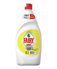 Fairy Plus Lemon Dishwashing Liquid Soap With Alternative Power To Bleach - 600ml