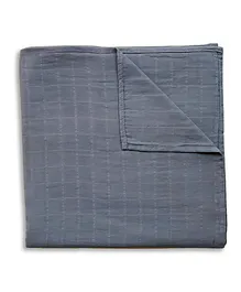 Peanut 100% Organic Cotton Muslin Swaddle Wrap Blanket - Dusty Grey