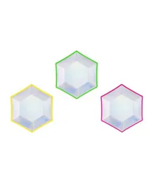 PartyDeco Holographic Plates - Pack of 6