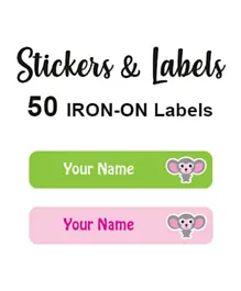 Ladybug Labels Personalised Name Iron-On Labels Jacky - Pack of 50