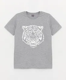 LC Waikiki Tiger Crew Neck T-Shirt - Grey