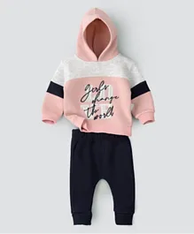Babyqlo 2Pc Hooded Pajama Winter Sets - Pink