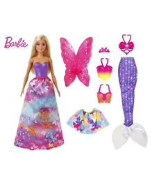 Barbie Dreamtopia Dress Up Doll Gift Set Blonde with 3 Fashions - 31.7 cm
