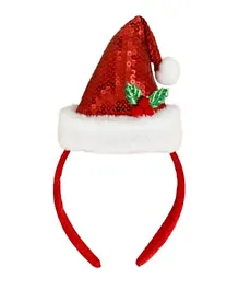 Christmas Magic Christmas Sequins Santa Headband - Red