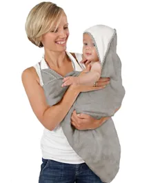 Cuddledry Hooded Handsfree Baby Bath Towel - Grey