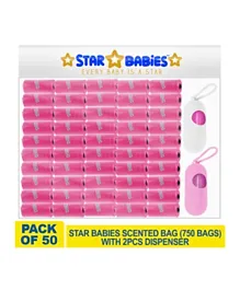 Star Babies Scented Bags With Dispenser - Pink