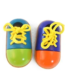A Cool Toy Wooden Lacing Shoes