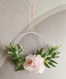 HomeBox Siera Hanging Wreath with Roses