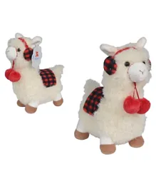 Nicotoy Funny Lama White & Red - Height 26 cm