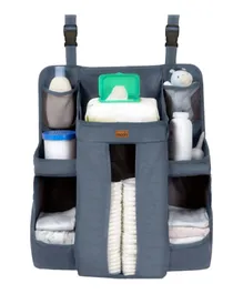 Moon Crib Organizer & Baby Diaper Caddy Portable Multi Storage Organizer - Light Grey