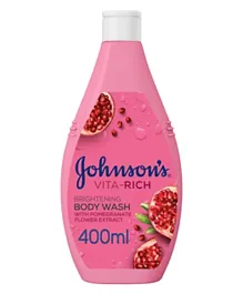 Johnson & Johnson Vita-Rich, Brightening Pomegranate Flower Body Wash - 400ml