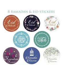 With a Spin Ramadan Eid Stickers - 16 Pieces