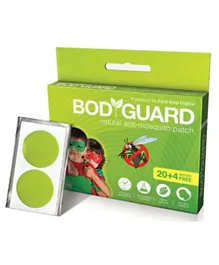 Bodyguard Premium Natural Anti Mosquito Patches - 20 Plus 4 Patches