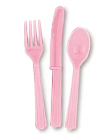 Unique Lovely Pink Cutlery - Pack of 18