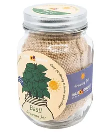 Paris Garden Mason Jar with Planter & Seeds Growing Kit - Basil
