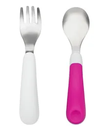 Oxo Tot Fork And Spoon Set - Pink