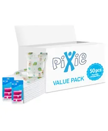 Pixie Combo of Changing Mat+ Bib + Pink Dispenser Refill Rolls Nappy Bags - Value Pack of 3