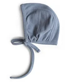 Mushie Ribbed Baby Bonnet - Tradewinds