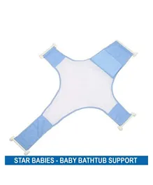 Star Babies Newborn Baby Bath Seat Support Net Bathtub Sling Shower Mesh Bathing Cradle Rings for Tub - Blue