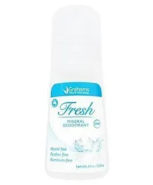 Grahams Natural Mineral Deodorant Fresh - 65ml