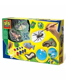 SES Creative Children's Scary Animals Casting & Painting Pack of 10 Accessories - Glow in The Dark