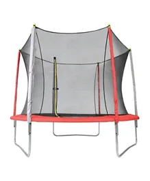 Goliath Colossus Trampoline with Enclosure Red & Silver - 10 Feet