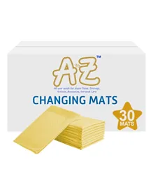 A to Z Yellow Disposable Changing Mats - 30 Pieces