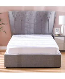 Danube Home Quilted Twin Size Mattress Protector - White