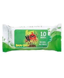 Angry Birds Premium Wet Wipes Green - 10 Wipes