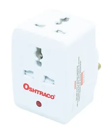 Oshtraco 15 Amp 3 Way Socket Adapter with Neon