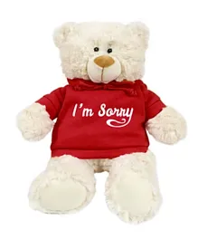 Fay Lawson Teddy Bear with Red Hoodie with Im Sorry Print - 38 cm