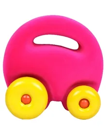Rubbabu Soft Baby Educational Toy Original Mascot Car - Pink