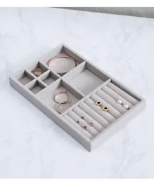 PAN Home Versallis 7-Compartments Jewelry Organising Tray - Grey
