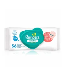 Pampers Sensitive Protect Baby Wipes with 0% Perfumes &  Alcohol - 56 Wipe Count
