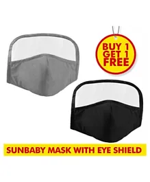 Sunbaby Mask with Eye Shield Buy 1 Get 1 - Black & Grey
