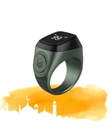 iQIBLA Smart Tasbih Zikr Aluminium Ring Green - 18mm