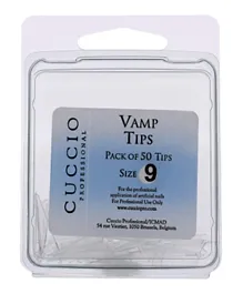 Cuccio Pro Vamp Tips Size 9 Acrylic Nails - 50 Pieces