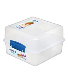 Sistema To Go Lunchbox Cube Ocean Blue Clear - 1.4L