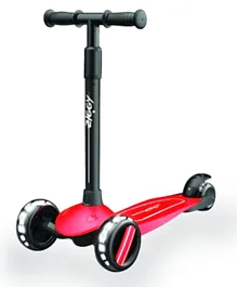 Ziggy 3-Wheel Tilt Scooter with LED light - Red
