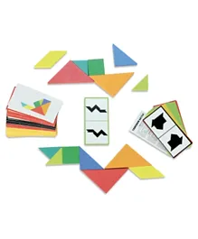 Vilac Wooden Tangram Battle Multi Color - 100 Cards