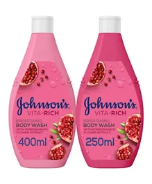 Johnson's Vita Rich Brightening Pomegranate Body Wash - Pack of 2
